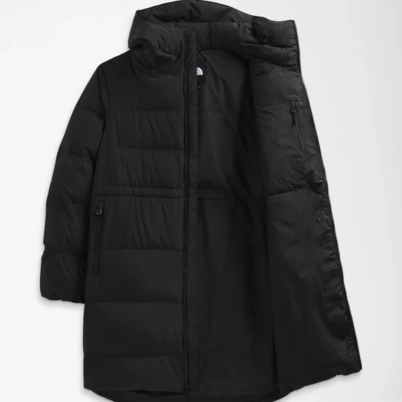 The North Face Women's Long Black Puffer Jacket - Picture 2 of 5